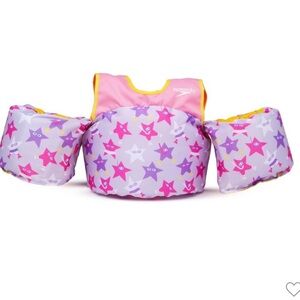 Girls speedo splash jammer kids life vest swim vest purple stars 33-55 lbs child